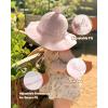 imageFURTALK Baby Girl Sun Hat UPF 80 Wide Brim Toddler Beach Hats Sun ProtectionBeigepink