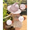 imageFURTALK Baby Girl Sun Hat UPF 80 Wide Brim Toddler Beach Hats Sun ProtectionTulip Beigetulip Pink