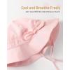 imageFURTALK Baby Girl Wide Brim Sun Hat with UPF 50 Toddler Baby Sun ProtectionPink
