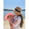 imageFURTALK Baby Girl Wide Brim Sun Hat with UPF 50 Toddler Baby Sun ProtectionPink