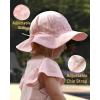 imageFURTALK Baby Girl Wide Brim Sun Hat with UPF 50 Toddler Baby Sun ProtectionPink