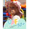 imageFURTALK Baby Girl Wide Brim Sun Hat with UPF 50 Toddler Baby Sun ProtectionStrawberry