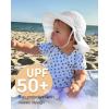 imageFURTALK Baby Girl Wide Brim Sun Hat with UPF 50 Toddler Baby Sun ProtectionWhite