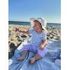 imageFURTALK Baby Girl Wide Brim Sun Hat with UPF 50 Toddler Baby Sun ProtectionWhite Flower
