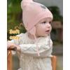 imageFURTALK Baby Girls Beanie with Pom Earflap Fleece Lined Winter Hat Knit Toddler Infant Hats