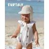 imageFURTALK Baby Sun Hat Girls and Boys Summer Beach Swim Hat Essentials UPF 50Greenbeige
