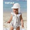 imageFURTALK Baby Sun Hat Girls and Boys Summer Beach Swim Hat Essentials UPF 50Pinkwhite