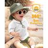 imageFURTALK Baby Sun Hat Smile Face Toddler Boys Girls Bucket Hat 05 Years Kids UPF 50 Sun Protection Summer HatsArmy Greennavy