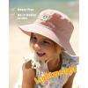 imageFURTALK Baby Sun Hat Smile Face Toddler Boys Girls Bucket Hat 05 Years Kids UPF 50 Sun Protection Summer HatsWhitepink