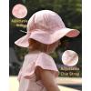 imageFURTALK Baby Sun Hat Toddler Beach Hats with UPF 50 Sun Protection Wide Brim Girls Bucket HatWhitepink