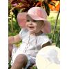 imageFURTALK Baby Sun Hat Toddler Beach Hats with UPF 50 Sun Protection Wide Brim Girls Bucket HatWhitepink