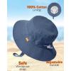 imageFURTALK Baby Sun Hat Toddler Boys Girls Bucket Hat for Kids 05 Years UPF 50 Sun Protective Child Summer Beach HatsNavygreen