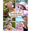 imageFURTALK Baby Sun Hat Toddler Girls Bucket Beach Hat Wide Brim UPF 50 Adjuatable Travel Beach EssentialsStripes