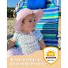 imageFURTALK Baby Sun Hat Toddler Girls Bucket Beach Hat Wide Brim UPF 50 Adjuatable Travel Beach EssentialsStripes