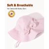 imageFURTALK Baby Sun Hat Toddler Girls Bucket Beach Hat Wide Brim UPF 50 Adjuatable Travel Beach EssentialsStripes