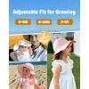 imageFURTALK Baby Sun Hat Toddler Girls Bucket Beach Hat Wide Brim UPF 50 Adjuatable Travel Beach EssentialsWhitepink