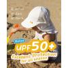 imageFURTALK Baby Sun Hat UPF 50 UV Ray Sun Protection Cotton Toddler Hats for Boys Girls02white