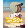 imageFURTALK Baby Sun Hat UPF 50 UV Ray Sun Protection Cotton Toddler Hats for Boys GirlsGreen