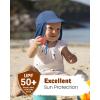imageFURTALK Baby Sun Hat UV UPF 50 with Flap Ray Protection Toddler Infant Beach Hats for Boys GirlsNavygrey