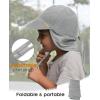 imageFURTALK Baby Sun Hat UV UPF 50 with Flap Ray Protection Toddler Infant Beach Hats for Boys GirlsNavygrey