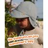 imageFURTALK Baby Sun Hat UV UPF 50 with Flap Ray Protection Toddler Infant Beach Hats for Boys GirlsWhitegrey