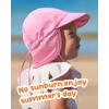 imageFURTALK Baby Sun Hat UV UPF 50 with Flap Ray Protection Toddler Infant Beach Hats for Boys GirlsWhitepink