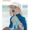 imageFURTALK Baby Sun Hat with Neck Flap UPF 50 Adjustable Baby Boys Girls Summer Beach Hat for Traveling Swim HatBeige