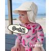 imageFURTALK Baby Sun Hat with Neck Flap UPF 50 Adjustable Baby Boys Girls Summer Beach Hat for Traveling Swim HatBeige