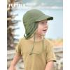 imageFURTALK Baby Sun Hat with Neck Flap UPF 50 Adjustable Baby Boys Girls Summer Beach Hat for Traveling Swim HatGreen