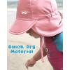 imageFURTALK Baby Sun Hat with Neck Flap UPF 50 Adjustable Baby Boys Girls Summer Beach Hat for Traveling Swim HatPink