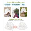 imageFURTALK Baby Sun Hat with Neck Flap UPF 50 Adjustable Baby Boys Girls Summer Beach Hat for Traveling Swim HatWhite