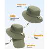 imageFURTALK Baby Toddler Sun Hat Bucket Hat with Neck Flap Wide Brim Hats Beach Vacation EssentialsGreen