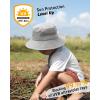 imageFURTALK Baby Toddler Sun Hat Bucket Hat with Neck Flap Wide Brim Hats Beach Vacation EssentialsGrey