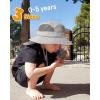 imageFURTALK Baby Toddler Sun Hat Bucket Hat with Neck Flap Wide Brim Hats Beach Vacation EssentialsGrey