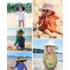 imageFURTALK Baby Toddler Sun Hat Bucket Hat with Neck Flap Wide Brim Hats Beach Vacation EssentialsNavy