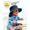 imageFURTALK Baby Toddler Sun Hat Bucket Hat with Neck Flap Wide Brim Hats Beach Vacation EssentialsNavy