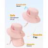 imageFURTALK Baby Toddler Sun Hat Bucket Hat with Neck Flap Wide Brim Hats Beach Vacation EssentialsPink