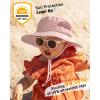 imageFURTALK Baby Toddler Sun Hat Bucket Hat with Neck Flap Wide Brim Hats Beach Vacation EssentialsPink