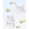 imageFURTALK Baby Toddler Sun Hat Bucket Hat with Neck Flap Wide Brim Hats Beach Vacation EssentialsWhite