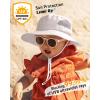 imageFURTALK Baby Toddler Sun Hat Bucket Hat with Neck Flap Wide Brim Hats Beach Vacation EssentialsWhite