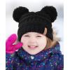 imageFURTALK Baby Winter Knitted Beanie Hat Soft Warm Lined Pom Pom for Infant Toddler Skull CapBlackwhitegrey