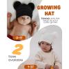 imageFURTALK Baby Winter Knitted Beanie Hat Soft Warm Lined Pom Pom for Infant Toddler Skull CapBlackwhitegrey