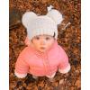 imageFURTALK Baby Winter Knitted Beanie Hat Soft Warm Lined Pom Pom for Infant Toddler Skull CapBlackwhitegrey