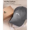 imageFURTALK Baseball Cap Men Mountain Embroidery Dad Hat Unstructured Soft Vintage Washed Cotton Outdoor Hats for MenGrey