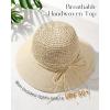 imageFURTALK Beach Hats for Women Summer Straw Sun Hat Wide Brim Crochet HatsBeige