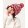 imageFURTALK Beanie for Women Winter Beanie Knitted Hat with Pom Soft Warm Ski CapRose Red