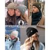 imageFURTALK Beanies for Women Men Winter Hats Slouchy Knitted Beanies Cuffed Skull Cap Warm HatBlackgreenlight Khaki