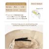 imageFURTALK Bucket Hats for Women Washed Cotton Packable Summer Beach Sun Hats Bucket Hat with Strings for TravelBeige