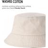 imageFURTALK Bucket Hats for Women Washed Cotton Packable Summer Beach Sun Hats Bucket Hat with Strings for TravelBeige