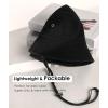 imageFURTALK Bucket Hats for Women Washed Cotton Packable Summer Beach Sun Hats Bucket Hat with Strings for TravelBlack